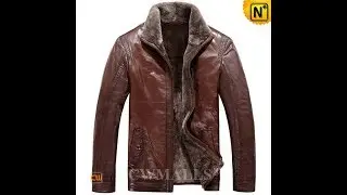 Patented Products Series | CWMALLS® Patented 2 in 1 Shearling Leather Jacket CW808011 | CWMALLS.COM