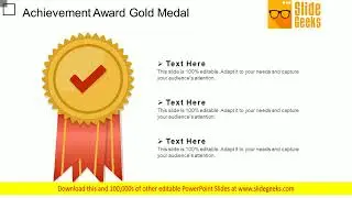 Achievement Award Gold Medal Ppt Powerpoint Presentation Layouts Example Introduction