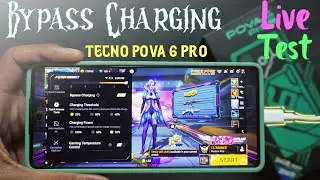Tecno Pova 6 Pro Bypass Charging test in the Free Fire 🔥 very useful feature😍