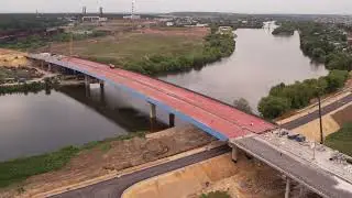 Мост через реку Москва. г. Лыткарино. Дер. Андреевское. Юла. Южно-Лыткаринская автодорога. (06.2024)