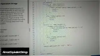 Almost Equivalent Strings HackerRank Code in Java.