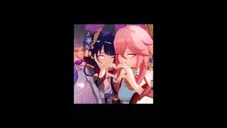 Геншин импакт эдит // Telepatia // Яэ Мико и Райдэн Сёгун эдит // Коллаб с @wwganyu #wonho