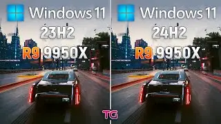 Windows 11 23H2 vs 24H2 on Ryzen 9 9950X