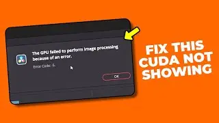 GPU failed to perform image processing Davinci Resolve error code 5