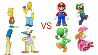 mugen homer/bart/krusty/marge vs mario/luigi/yoshi/peach