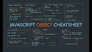 JavaScript object cheatsheet