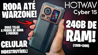 O CELULAR INDESTRUTIVEL BARATO QUE RODA ATÉ WARZONE MOBILE COM 24GB DE RAM! | Hotwav Cyber 15