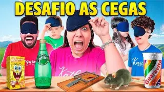 MEGA DESAFIO EM FAMÍLIA VENDADOS! * Deu treta e diversão | Kathy Castricini