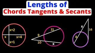 Find Segment Lengths of Chords, Tangents, & Secants | Geometry | Eat Pi
