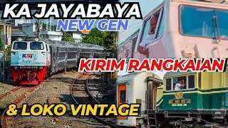 KA JAYABAYA NEWGEN MELINTAS DAN BEKAS RANGKAIANNYA DIKIRIM KE SURABAYA