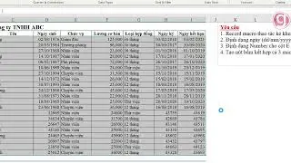 Chương 3: CÁCH GHI VÀ SỬ DỤNG MACRO - Bài 12: Bài tập sắp xế dữ liệu từ A-Z