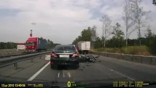 ДТП на Минском шоссе - с участием мотоциклиста.