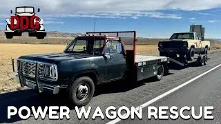 1,500 Mile Rescue! Towing A Blown Up 1979 Dodge Power Wagon With My Home Built Cummins Hauler