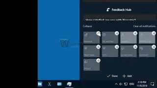 Customize Action Center Buttons in Windows 10 b18277+