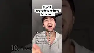Top 10 rarest birthdays #shorts