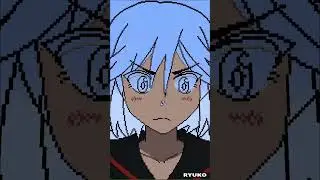 RYUKO MATOI Pixel Art in MINECRAFT 