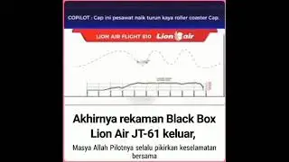 Akhirnya Rekaman Black Box Lion Air JT-61 Keluar