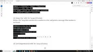 List with Nested for loop
