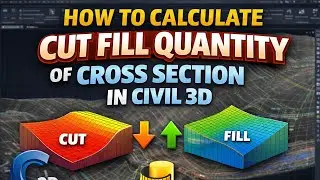 How To Calculate cut fill Quantity OF Cross Section In CIVIL 3D #autocadcivil3d #civil3d