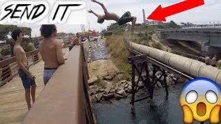 Bridge jumping!