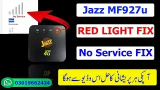 JAZZ INTERNET DEVICE MF927u NO SERVICE ISSUE FIX RED-LIGHT ISSUE FIX NO SIGNAL ISSUE FIX 03019662434