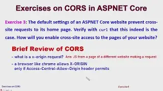 Exercises on CORS in ASPNET Core - Ex 3