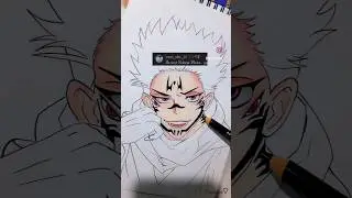 Drawing Sukuna from jjk with colourpencils. Can you please rate it 1-100 🙏 🙂
