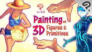 All about PAINTING on 3D FIGURES & PRIMITIVES in 10 minutes in Clip Studio Paint 4