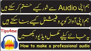How to Make a Professional audio in Audacity 2021 | How to remove background noise in audacity