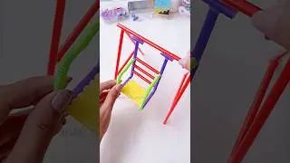 DIY miniature swing with straw 