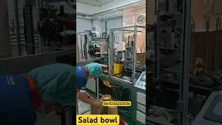 High speed disposable salad Kraft paper bowl making machine in Thailand #machine #factory #shorts
