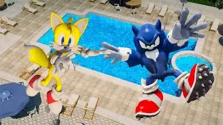 GTA 5 Sonic vs Miles Water Ragdolls Jumps&Fails vol.15 (Euphoria Physics)