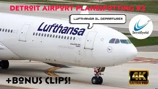 (LUFTHANSA ON 3L!!!) Detroit Metro Airport planespotting #2 + bonus clips!