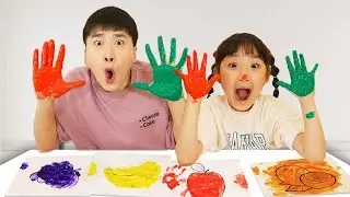 Learn colors with Finger Paints! Educational video for kids Shushu Vlog
