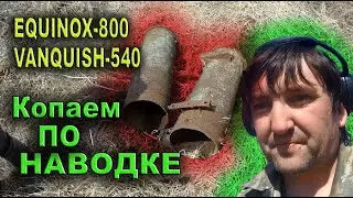 EQUINOX 800 VANQUISH 540 Металлокоп. Копаем по наводке работников сенокоса