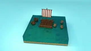 Wooden Raft & Animation - Cinema 4D