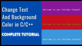 Change Text and Background color in C++ 