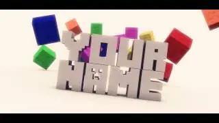 Free 3D Minecraft intro download Cinema 4D template