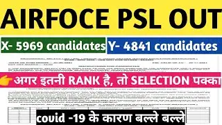 airforce psl out 2021, airforce xy group psl cutoff with candidates numbers, airforce psl with pank