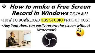 How to Download OBS Studio Best Screen Record for PC & laptop Without  Watermark With New Features.