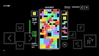 [Techmino] Master mode S9 Lv799 death: 7:31.29