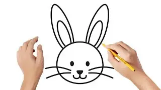 How to draw a rabbit bunny face 🐇 | Easy drawings