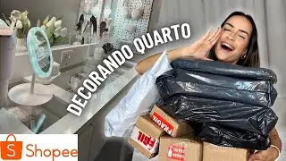 COMPRINHAS PARA DECORAR QUARTO NA SHOPEE | Decorando penteadeira Pinterest PART 2