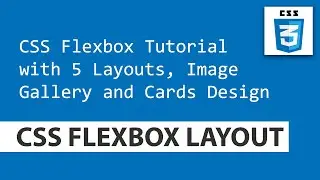 CSS Flexbox Tutorial with 5 Layouts, Image Gallery and Card Design