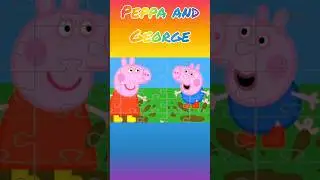 Peppa and George Pig - solving puzzles for children Peppa Pig #shorts