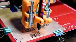 PCB test print using 3D printer with printed custom head
