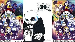 Beam! Sans and UNIQ (DimensionVerse!) Undertale AU // Happy Face Meme