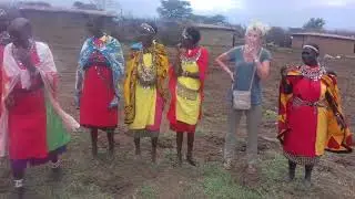 Masai Village women offering traditional wedding necklace