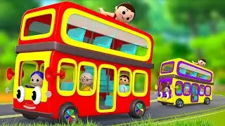 The Wheels on the Bus Go Round and Round - English Nursery Rhymes & Kids Songs | JOJO TV Kids Poems