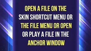 Open a file on the skin shortcut menu shortcut key in window media player